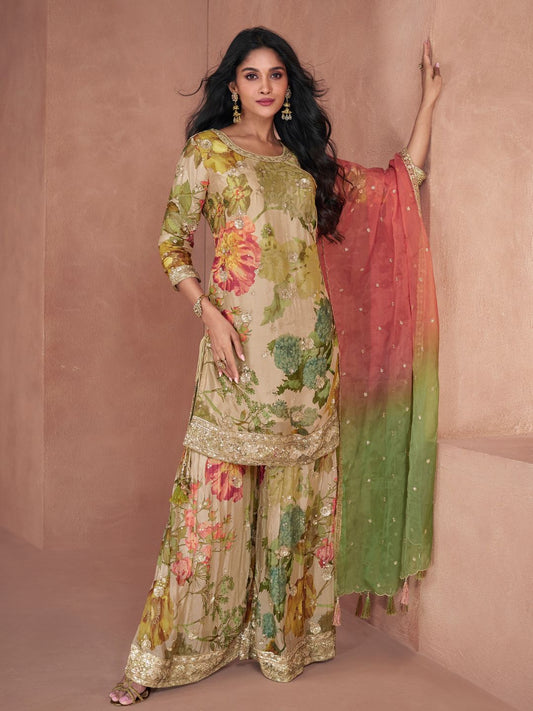 Tarri Georgette Salwar Kameez in Multicolor-71017