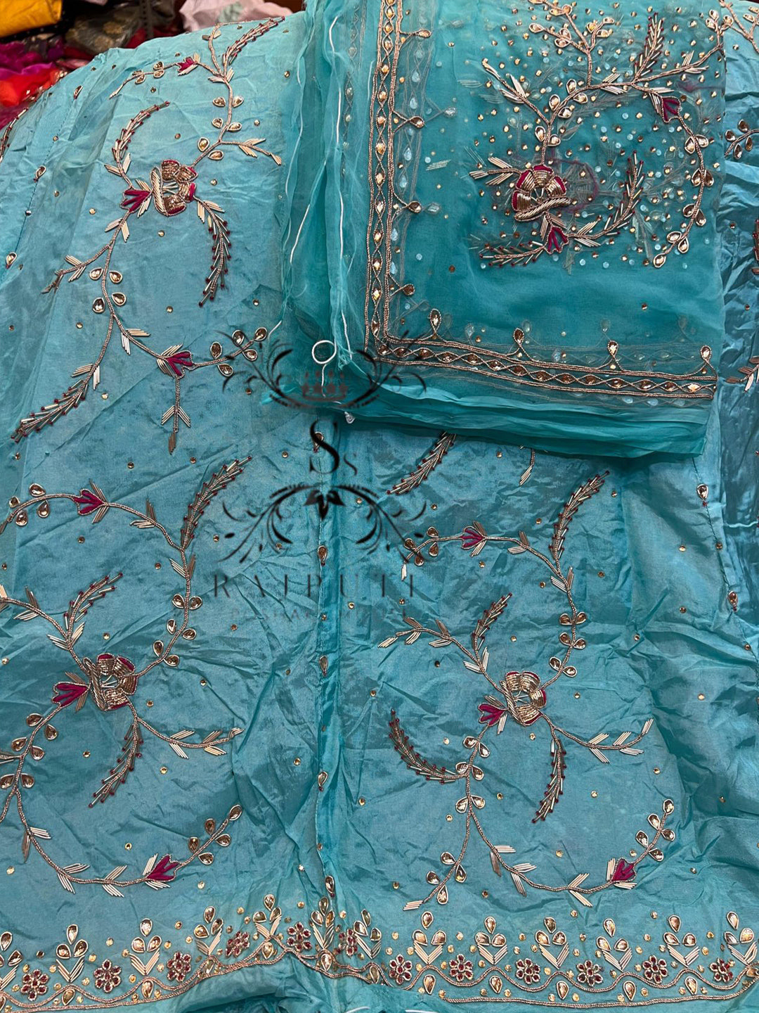 Satin rajputi clearance poshak