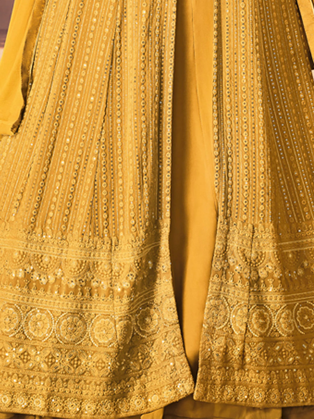 Georgette Embroidered Bollywood Semi-Stitched Salwar Kameez with Zari Sequins work-750004