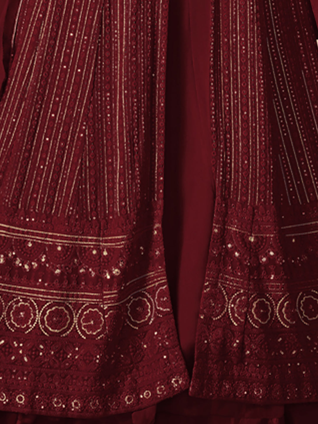 Georgette Embroidered Bollywood Semi-Stitched Salwar Kameez with Zari Sequins work-750007