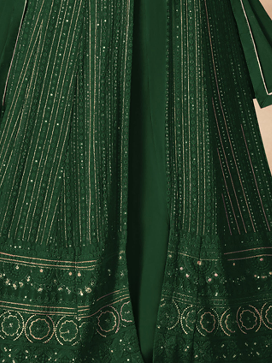 Georgette Embroidered Bollywood Semi-Stitched Salwar Kameez with Zari Sequins work-750011