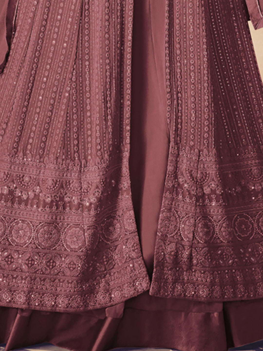 Georgette Embroidered Bollywood Semi-Stitched Salwar Kameez with Zari Sequins work-750019