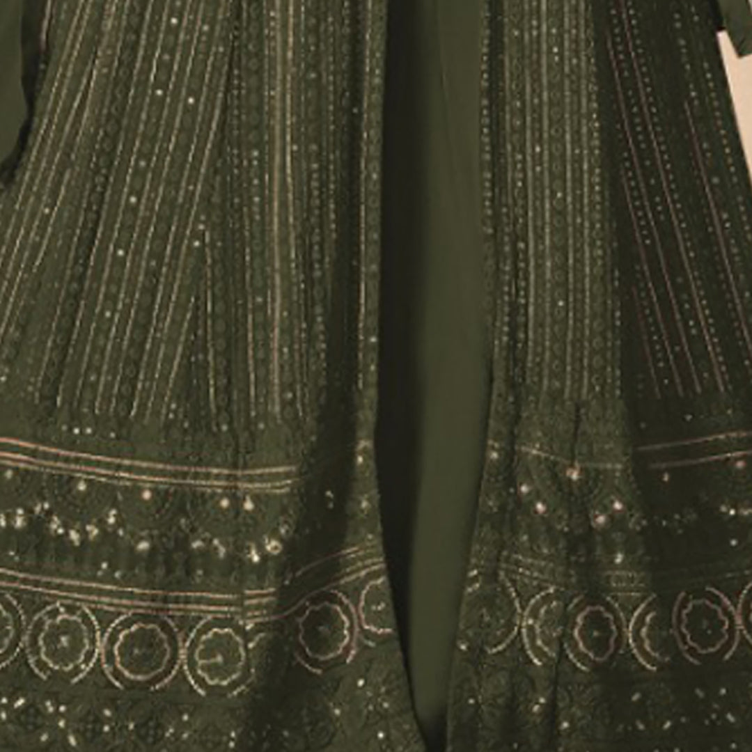 Georgette Embroidered Bollywood Semi-Stitched Salwar Kameez with Zari Sequins work-750022