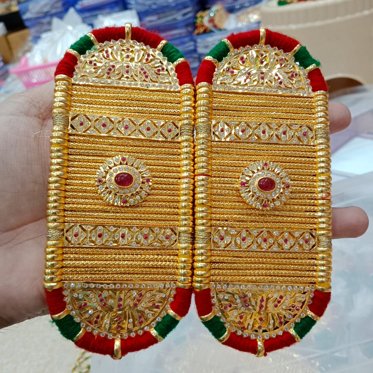 Gold AD Stone Brass High Quility Traditional Bajuband Rajputi Baju Raj Gold AD Stone Brass High Quility Traditional Bajuband Rajputi Baju Raj