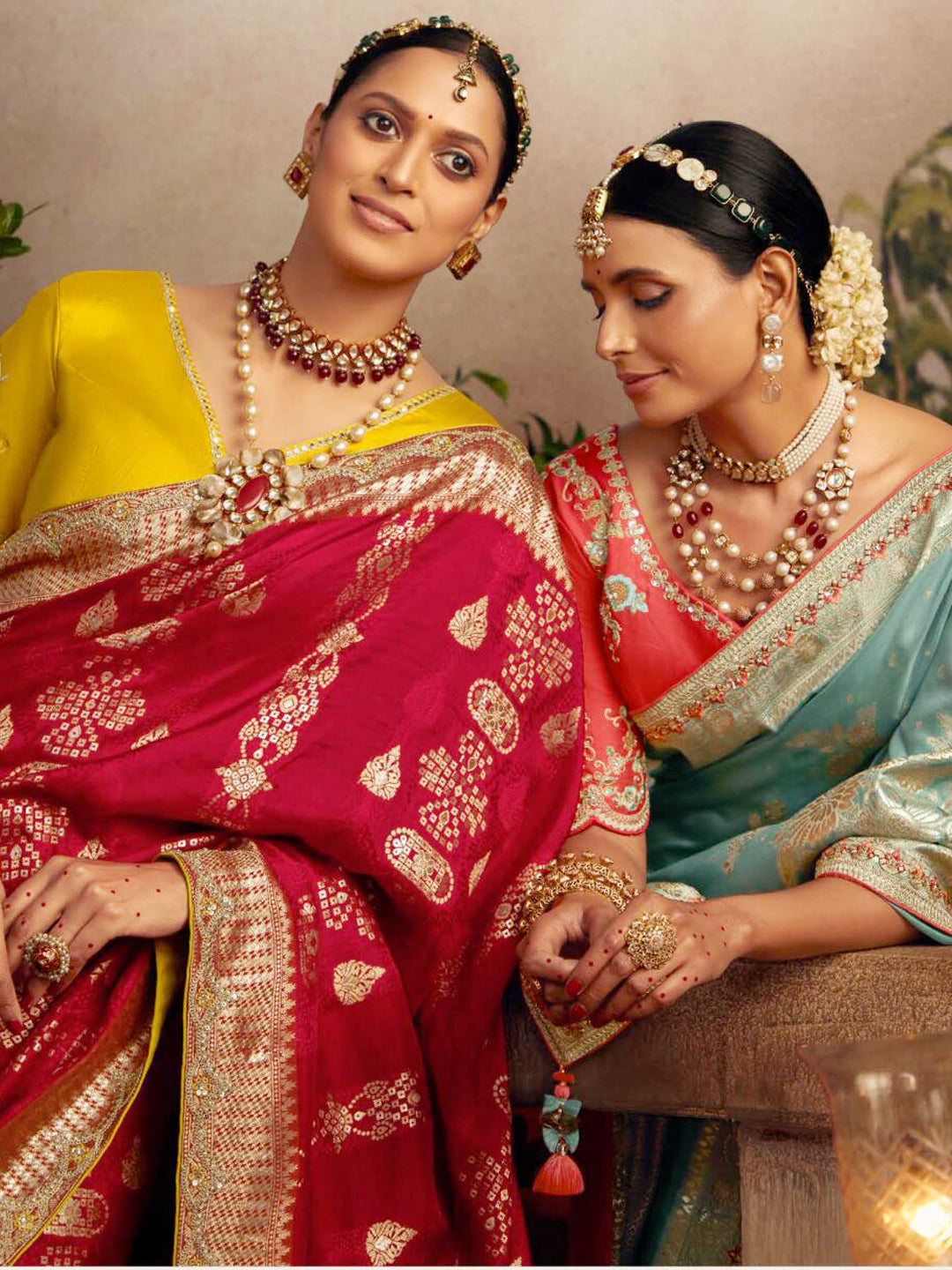 Embroidered Pure Viscose Dola Silk Traditional Bridal Saree In Red Color-81676