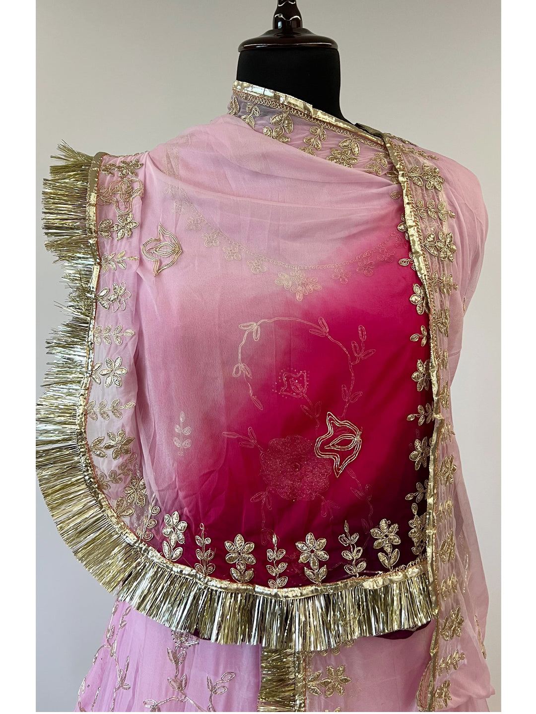 10 Kali Humrahi Pure Receiption Wedding Rajputi Poshak with Chanderi Work-91444 (Copy)