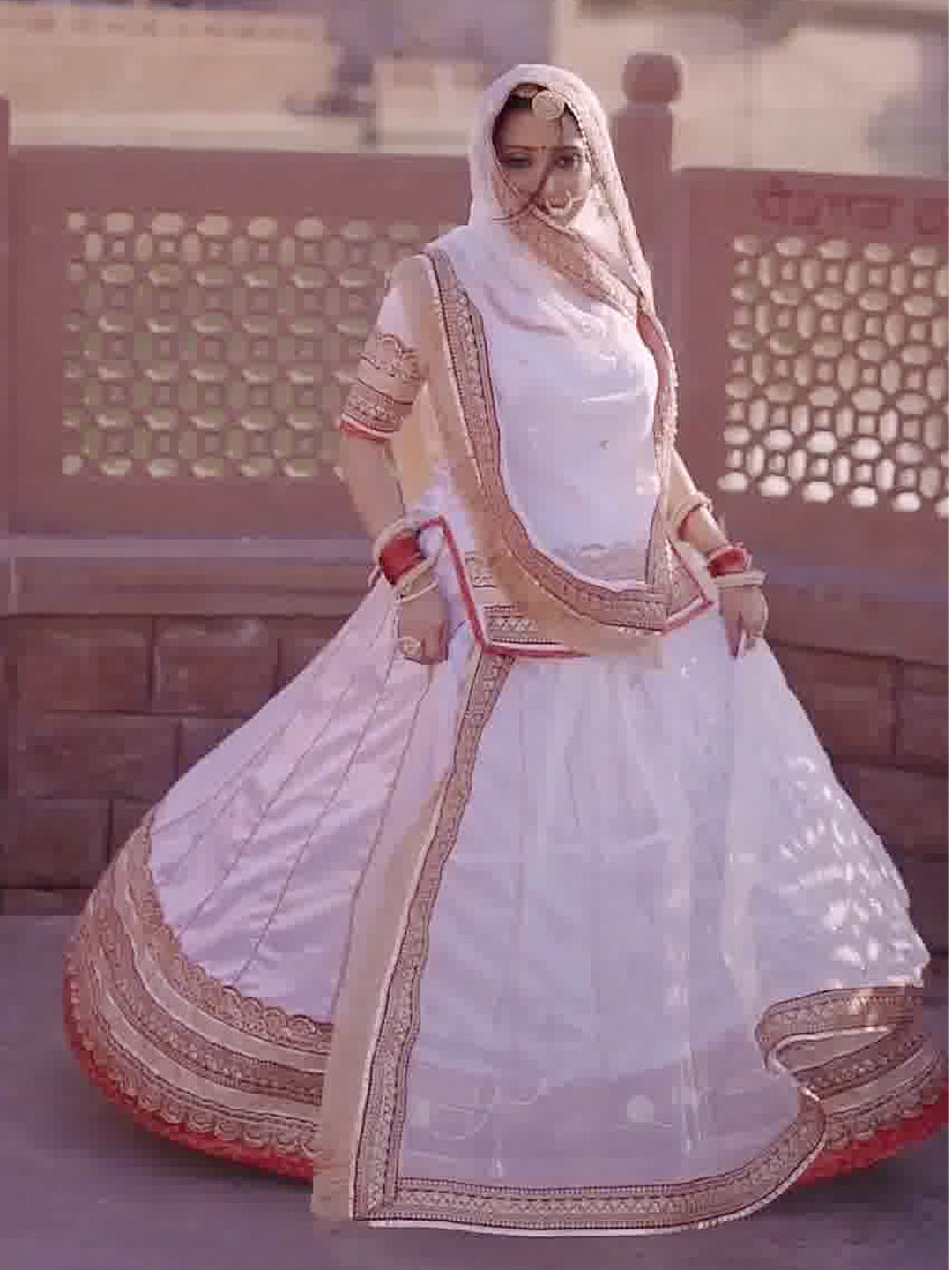 16 Kali Thakur Ji Pure Fastive Velvet Jarri Work Designer Rajputi Poshak in White color-81379