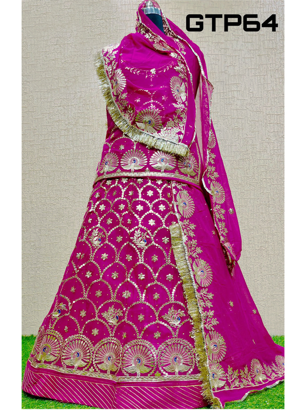 Humarai Pure wedding Sangeet Zari work Rajputi Poshak In Pink Color-82036