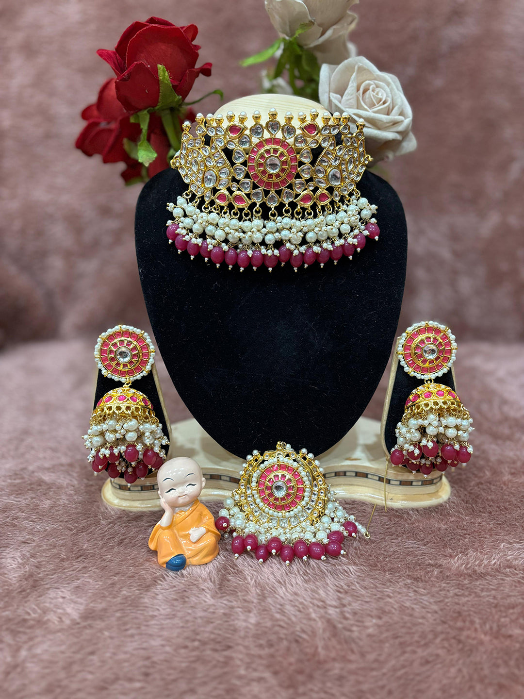 Rajwadi Kundan Aad Choker Set-30963