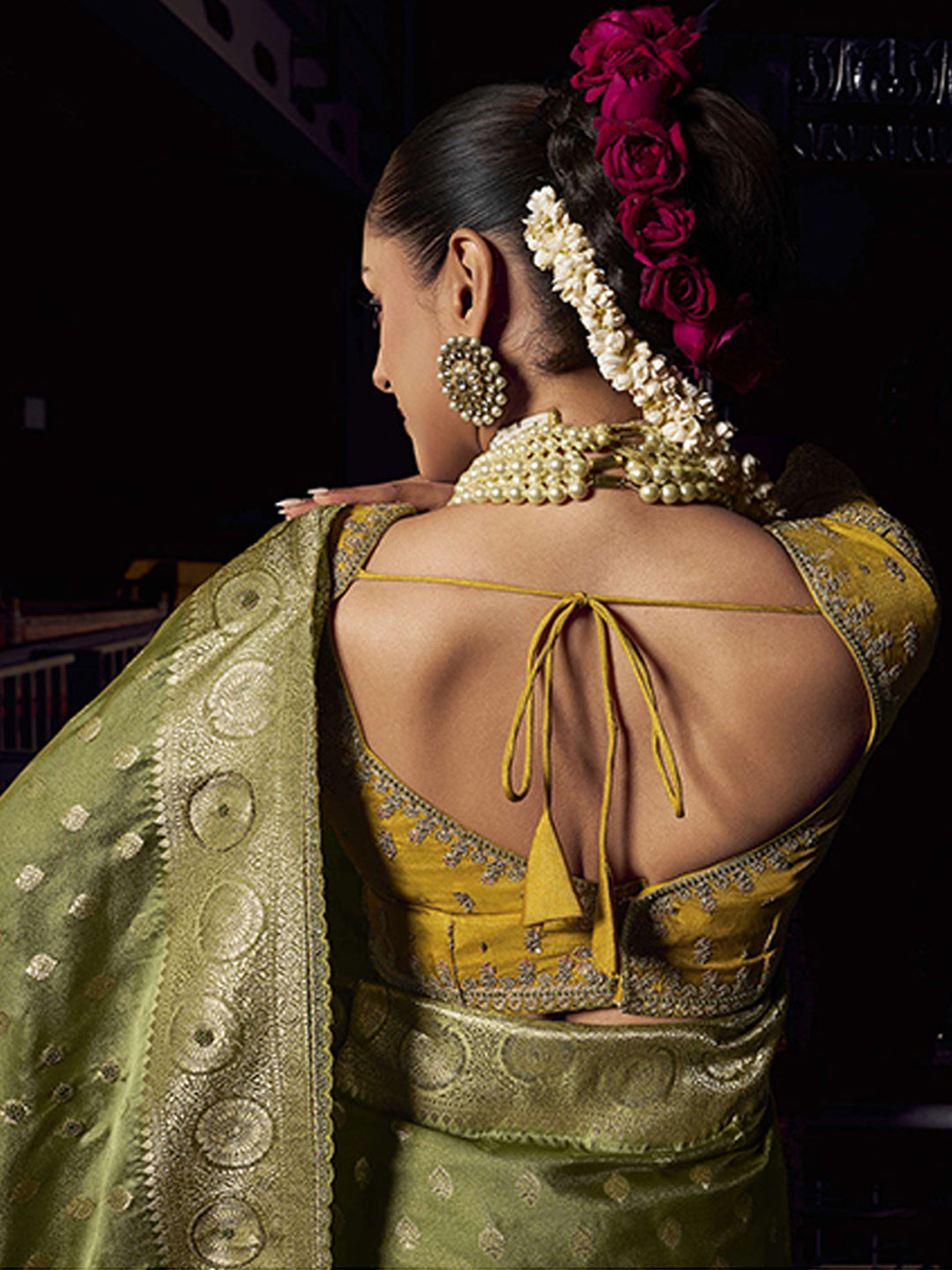 Embroidered Work Designer Viscose Tissue Wedding Partywear Traditional Saree-91259