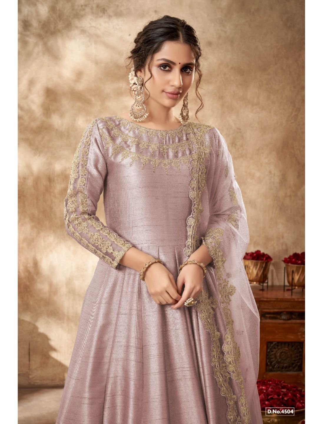 Embroidered Silk Wedding Mehendi Sangeet Salwar Kameez in Purple