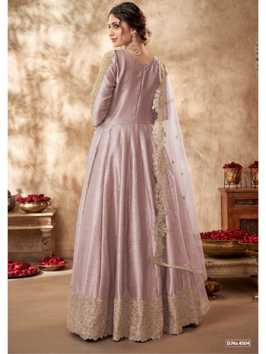 Embroidered Silk Wedding Mehendi Sangeet Salwar Kameez in Purple