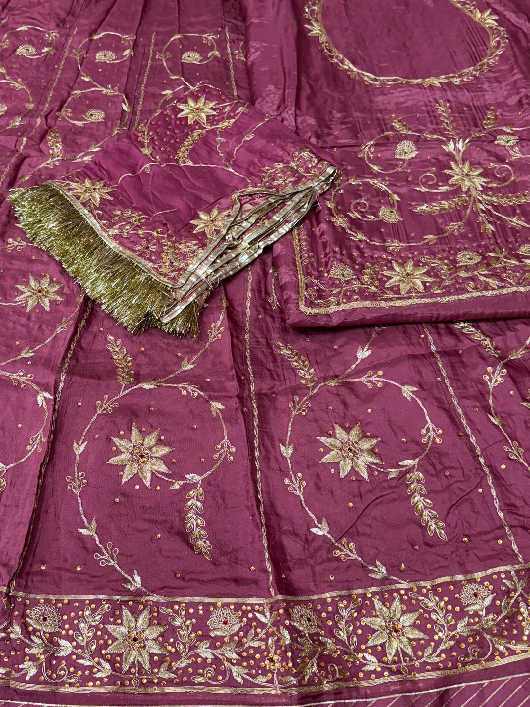 Upada Silk Designer Premium quality Rajputi Poshak In Pink Color-91093