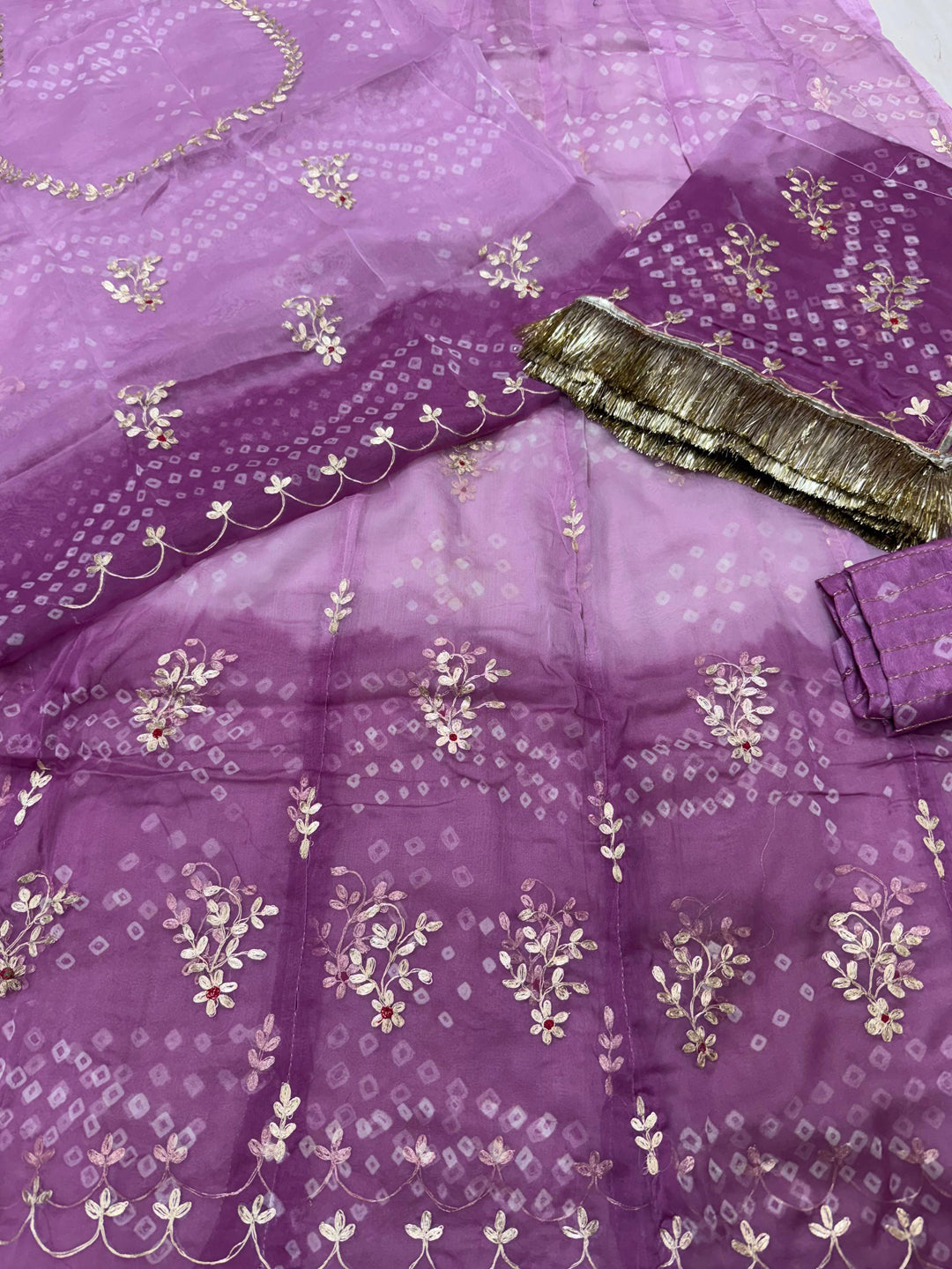 Bandhani Humarai Pure Designer Premium quality Rajputi Poshak In Purple Color-60953