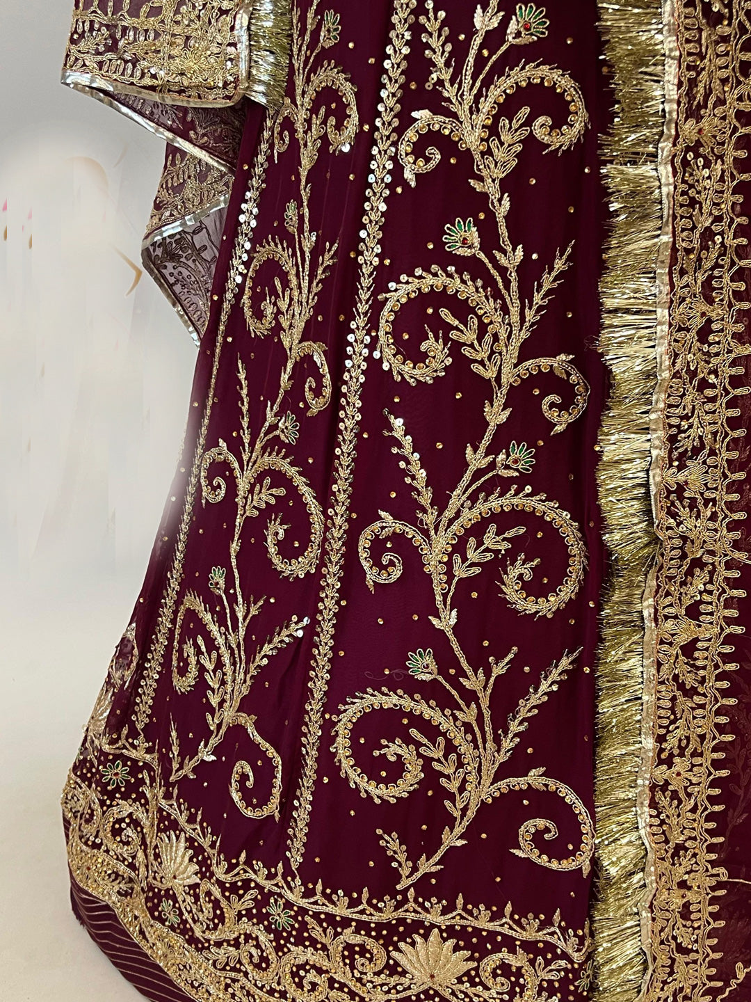 Humrahi Pure Festive Zari Work Rajputi Poshak In Purple Colour-91124