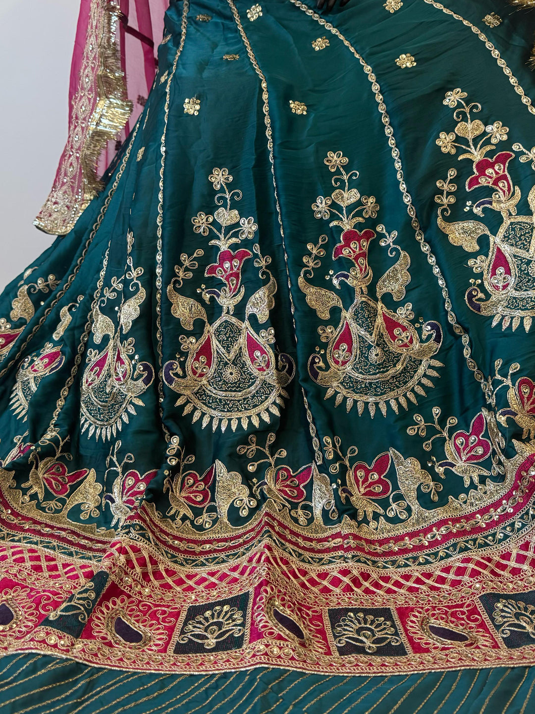 Semi Bambar Satin 20 Kali Premium quality Rajputi Poshak-91233