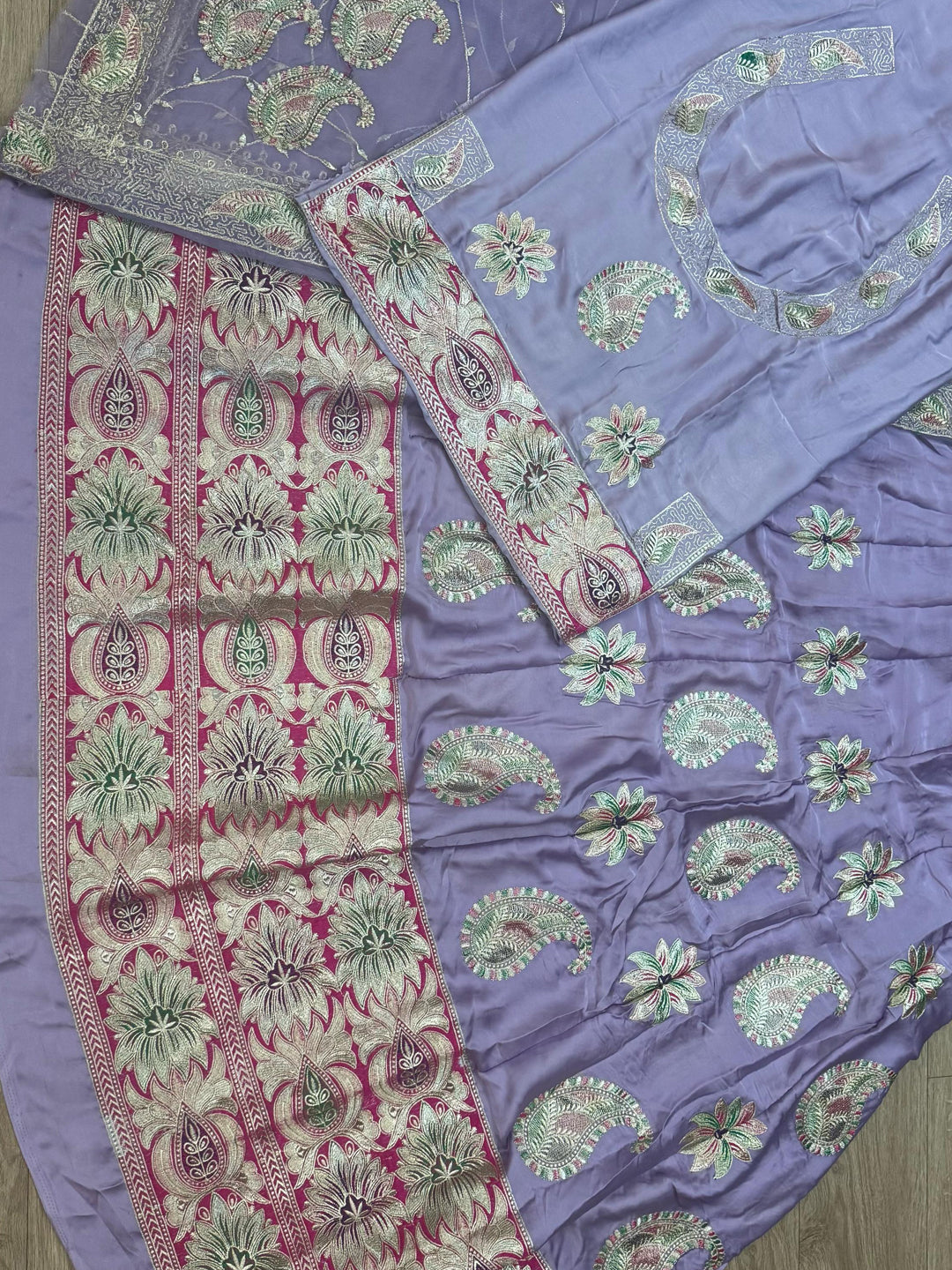 Chanderi 10 Kali Thankurji Pure Premium quality Rajputi Poshak-91283