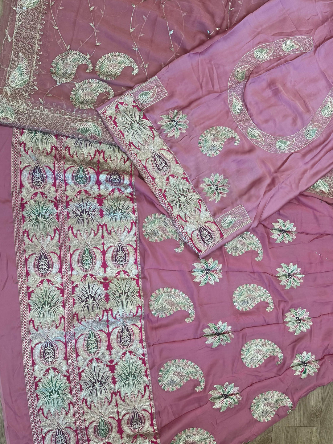 Chanderi 10 Kali Thankurji Pure Premium quality Rajputi Poshak-91286