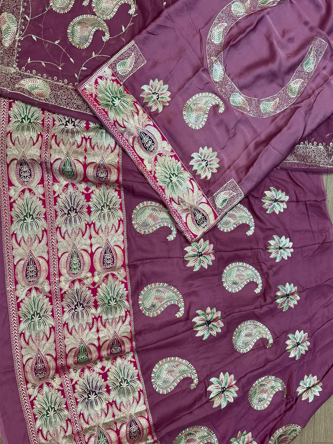 Chanderi 10 Kali Thankurji Pure Premium quality Rajputi Poshak-91284