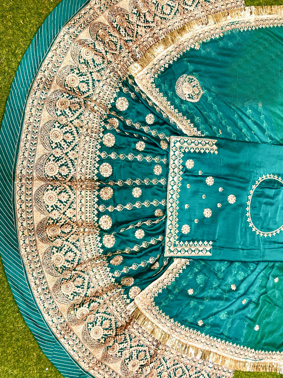 Bamber Satin Wedding Sangeet Premium quality Rajputi Poshak-91297