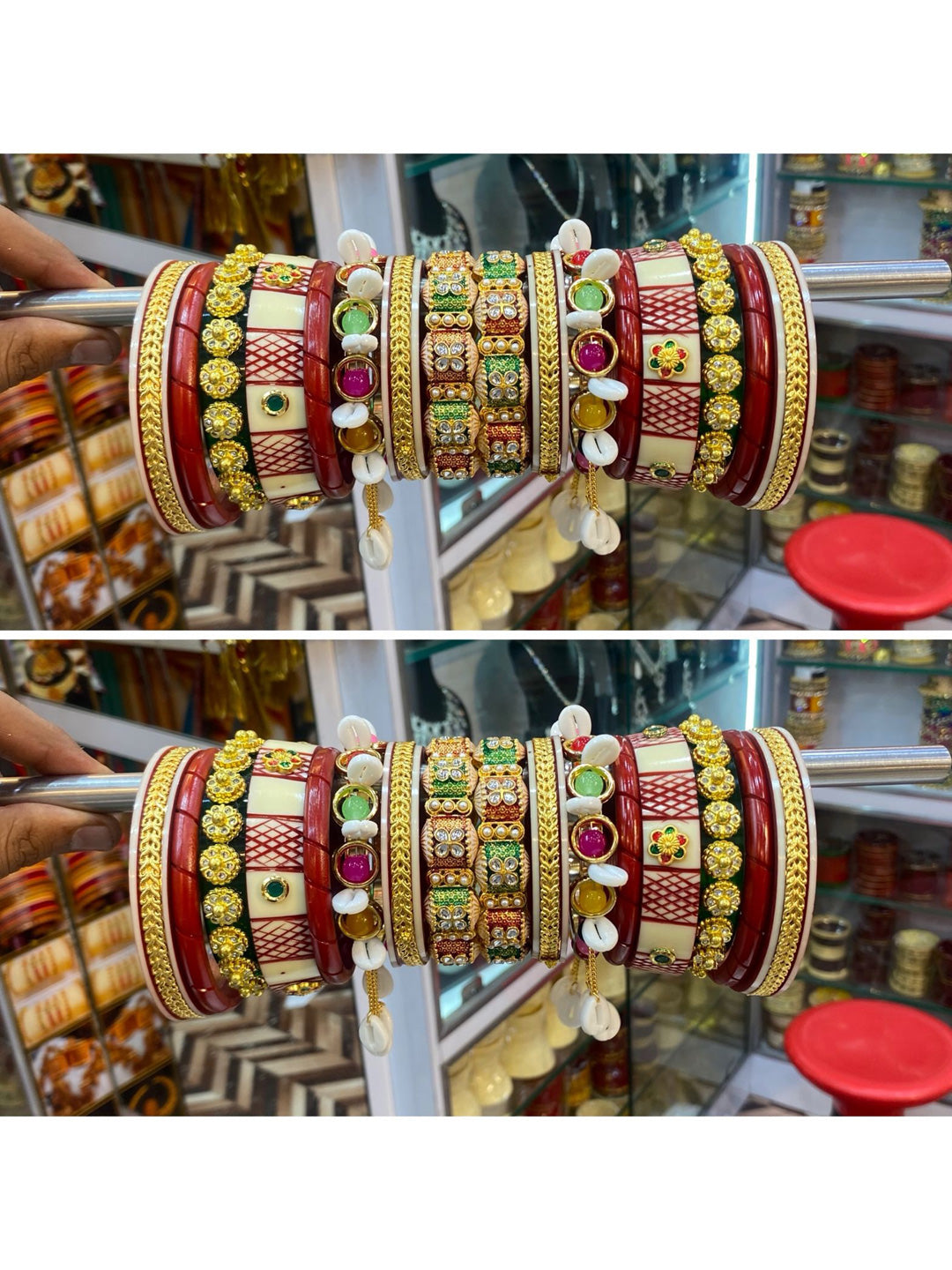 Royal Rajwadi Bridal Chura with Beautiful Kundal Work Design-20180