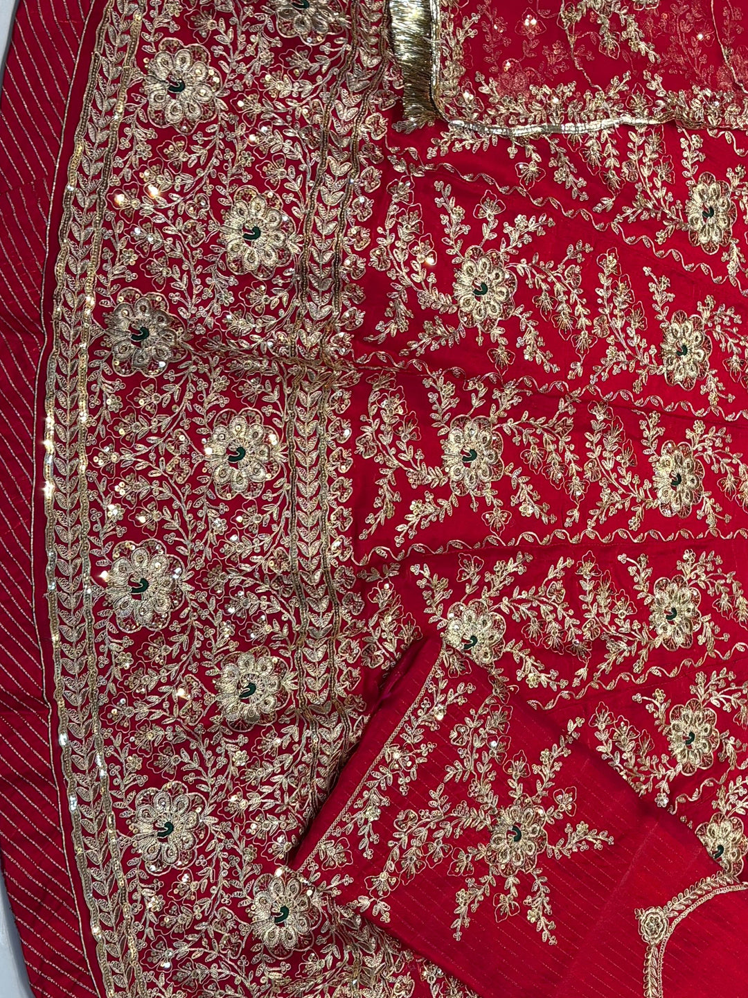 Pink color Italian Silk Codding work Bridal Rajputi Poshak-91651