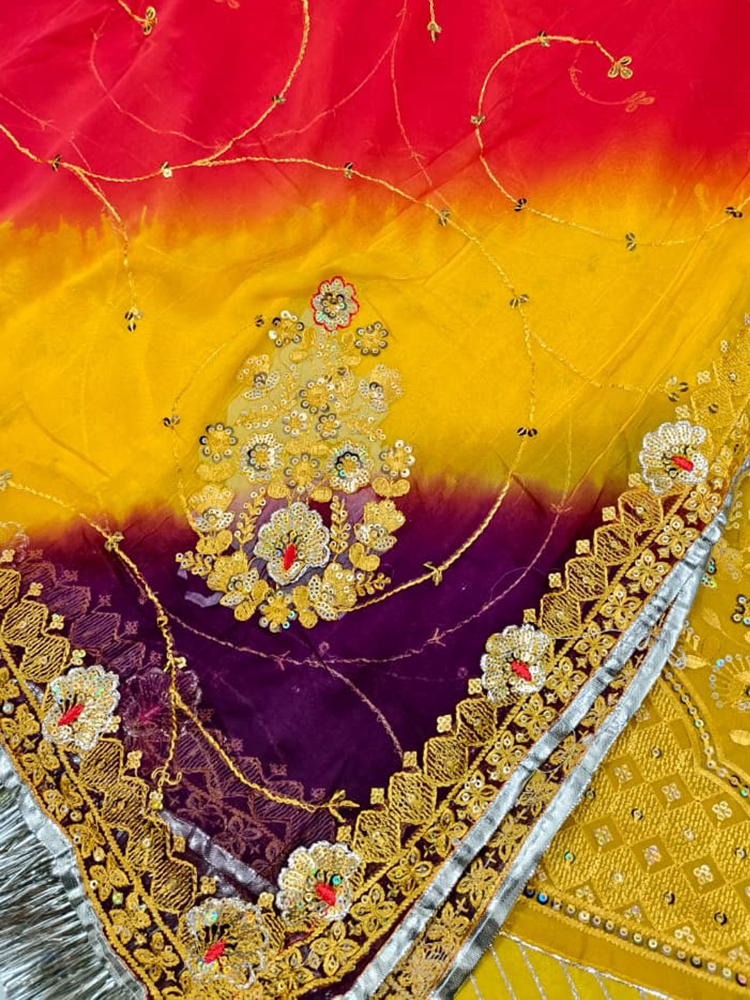 Fandy Shaded Haldi Sangeet Rajputi Poshak In Yellow Color-91663