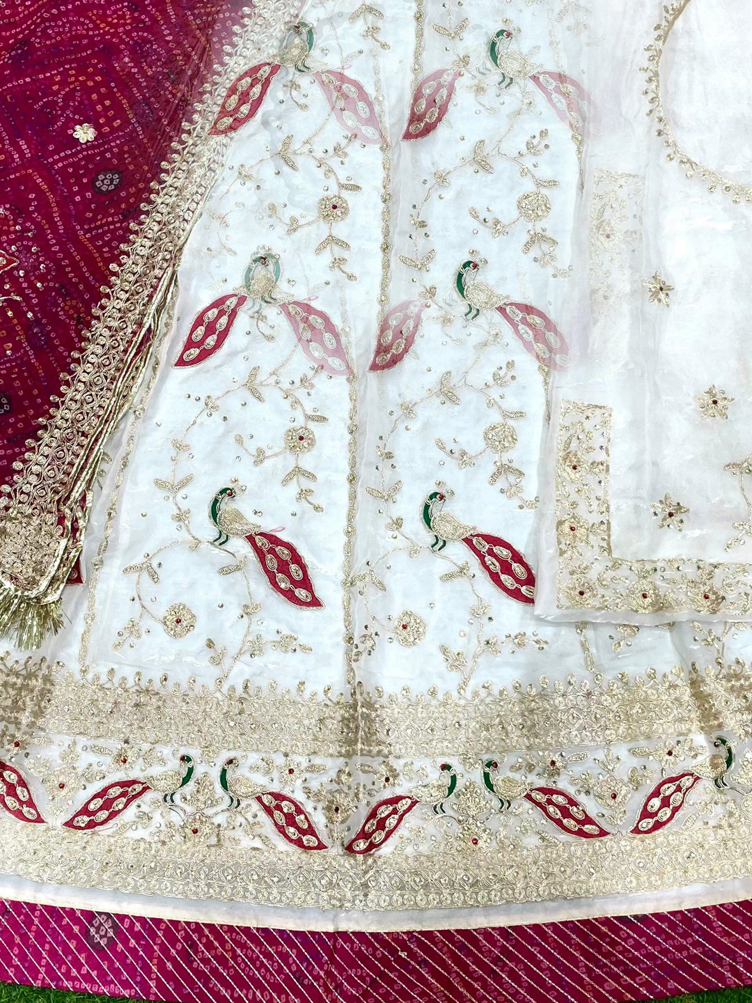 Maroon color Bandhani fendi Silk Festival Rajputi Poshak-91720