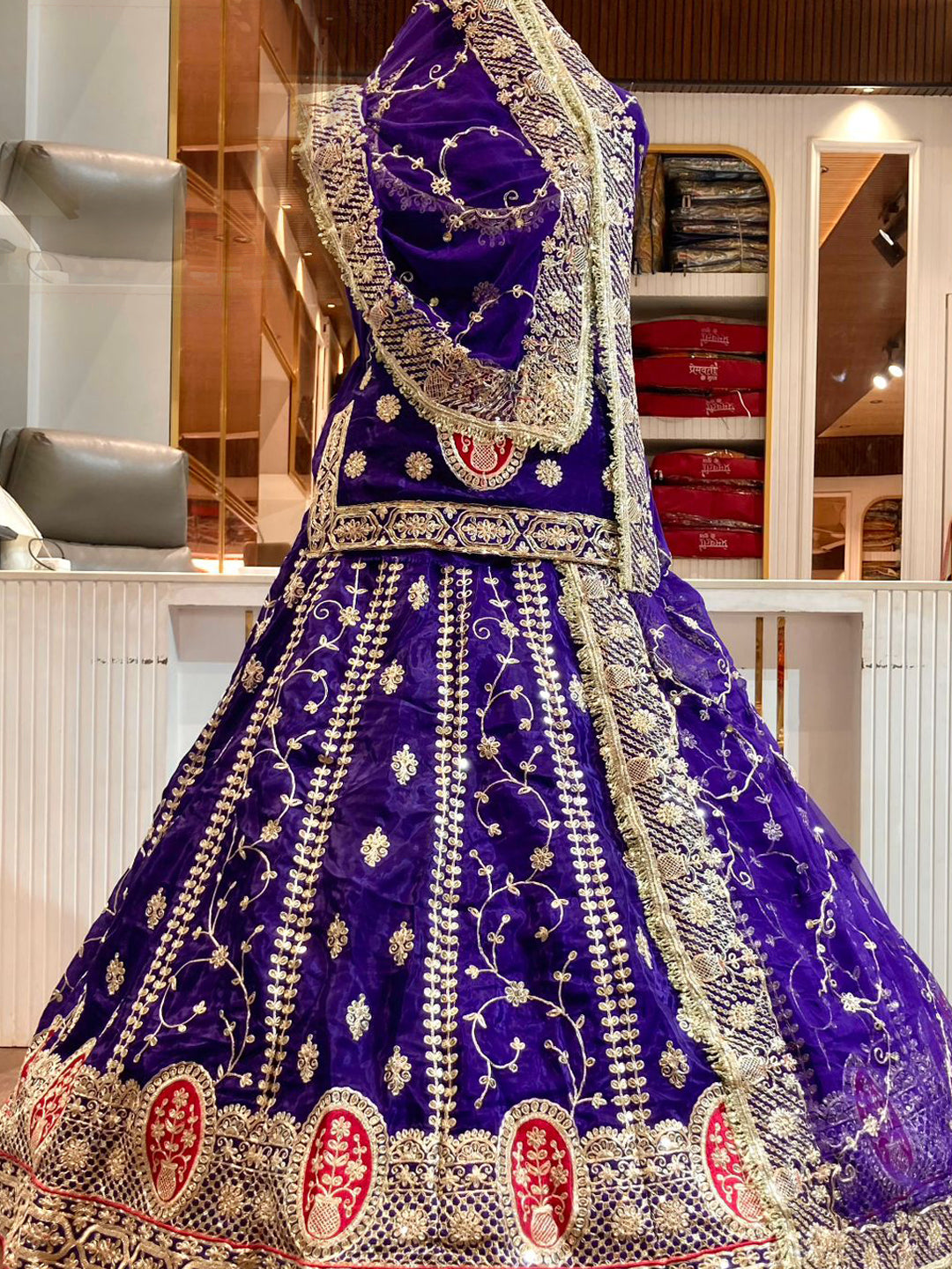 5 Meter Flare Heavy Silk Rajputi Poshak Pink Wedding Party Wear Designer Outfit for Women-91818
