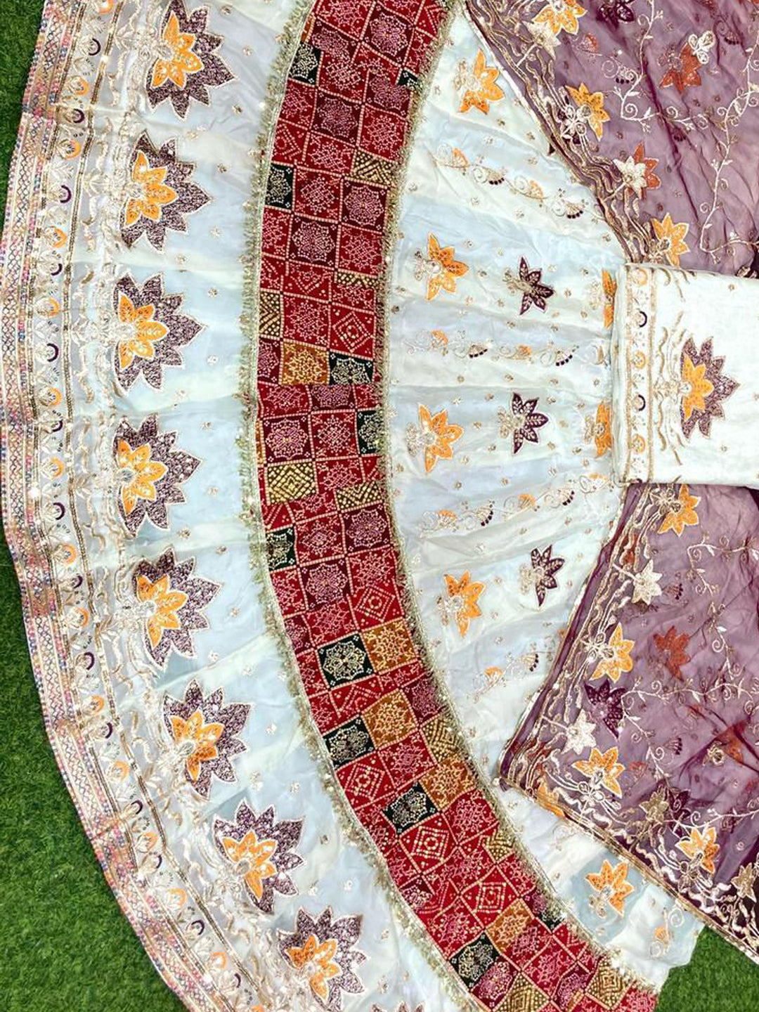 Premium White fendy silk Rajputi Poshak Wedding Party Wear Designer Outfit for Women 91874