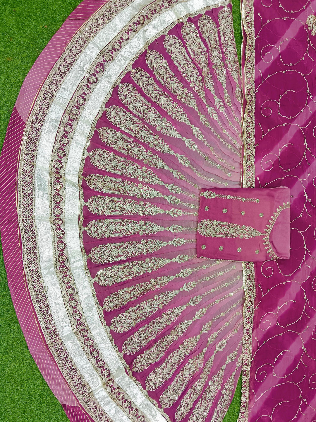 Premium Silk Wedding Wear Rajputi Poshak for Women in Pink-91952