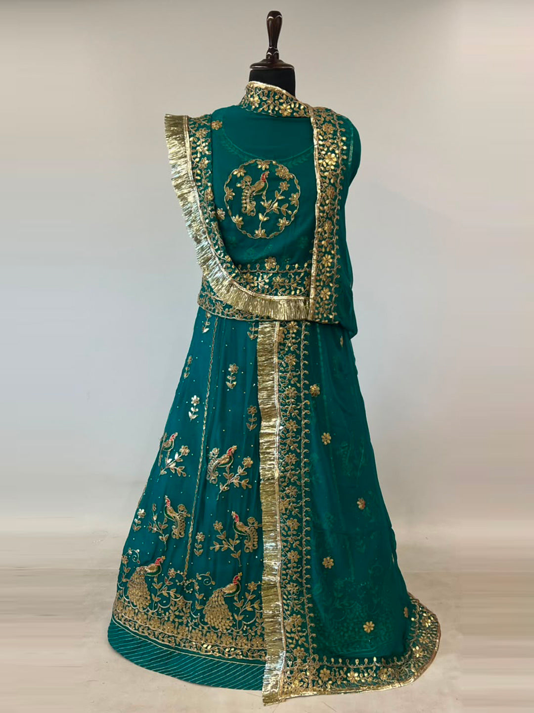 Humrahi Pure Rajputi Poshak - Traditional Rajasthani Dress with Gota Patti Work-92032