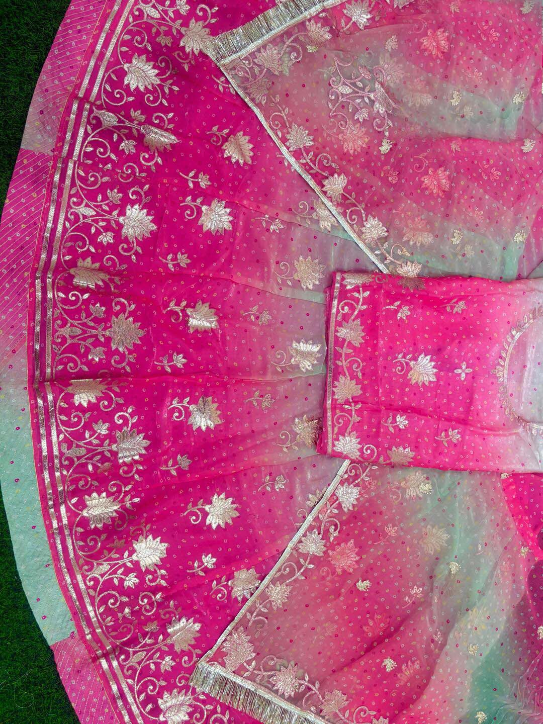 Premium Blooming Double Shaded Rajputi Poshak – Traditional Bandej Print Wear-91891