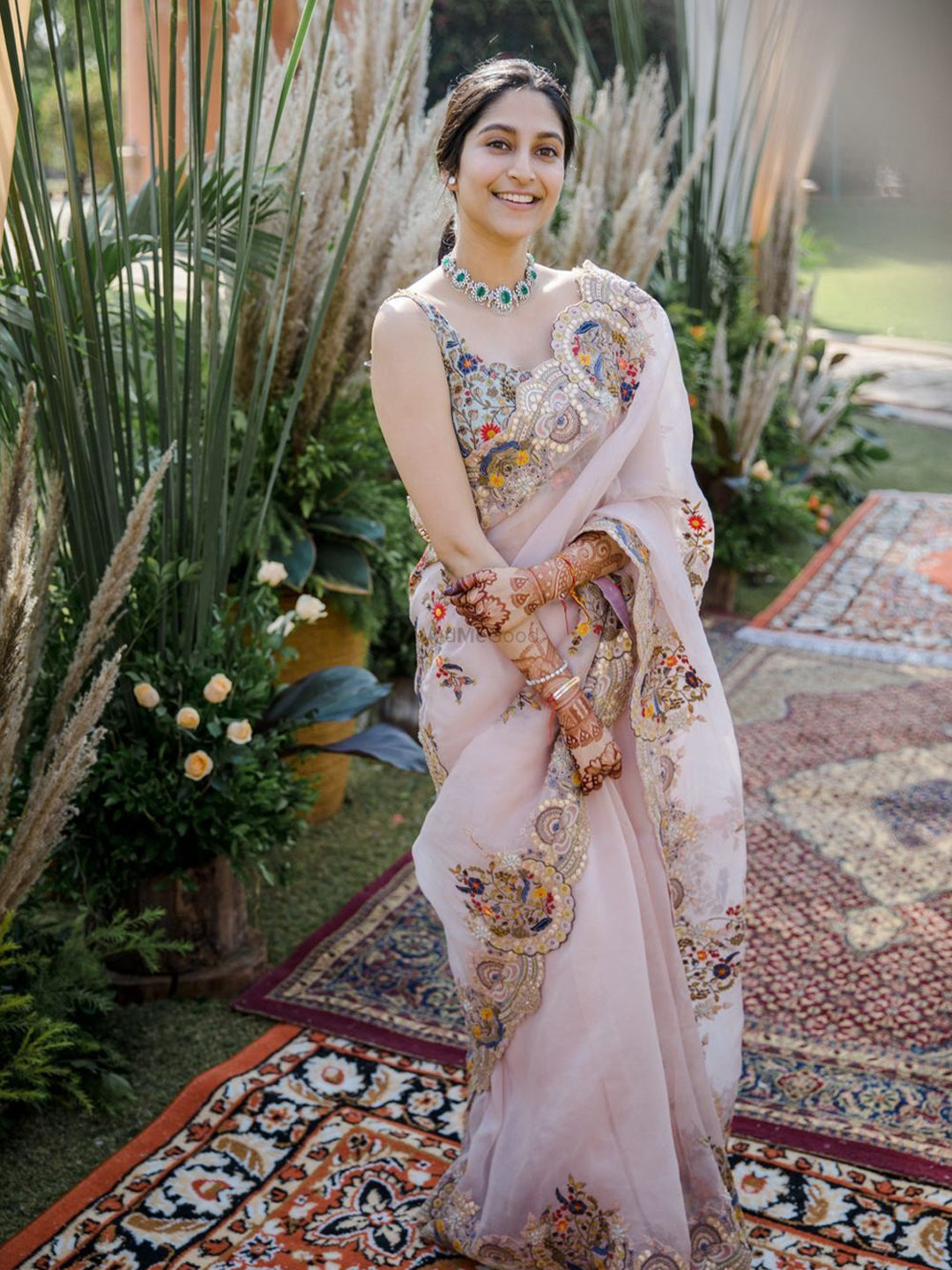 Traditional Saree, Pure n very soft organza high quality with all over viscos thread work