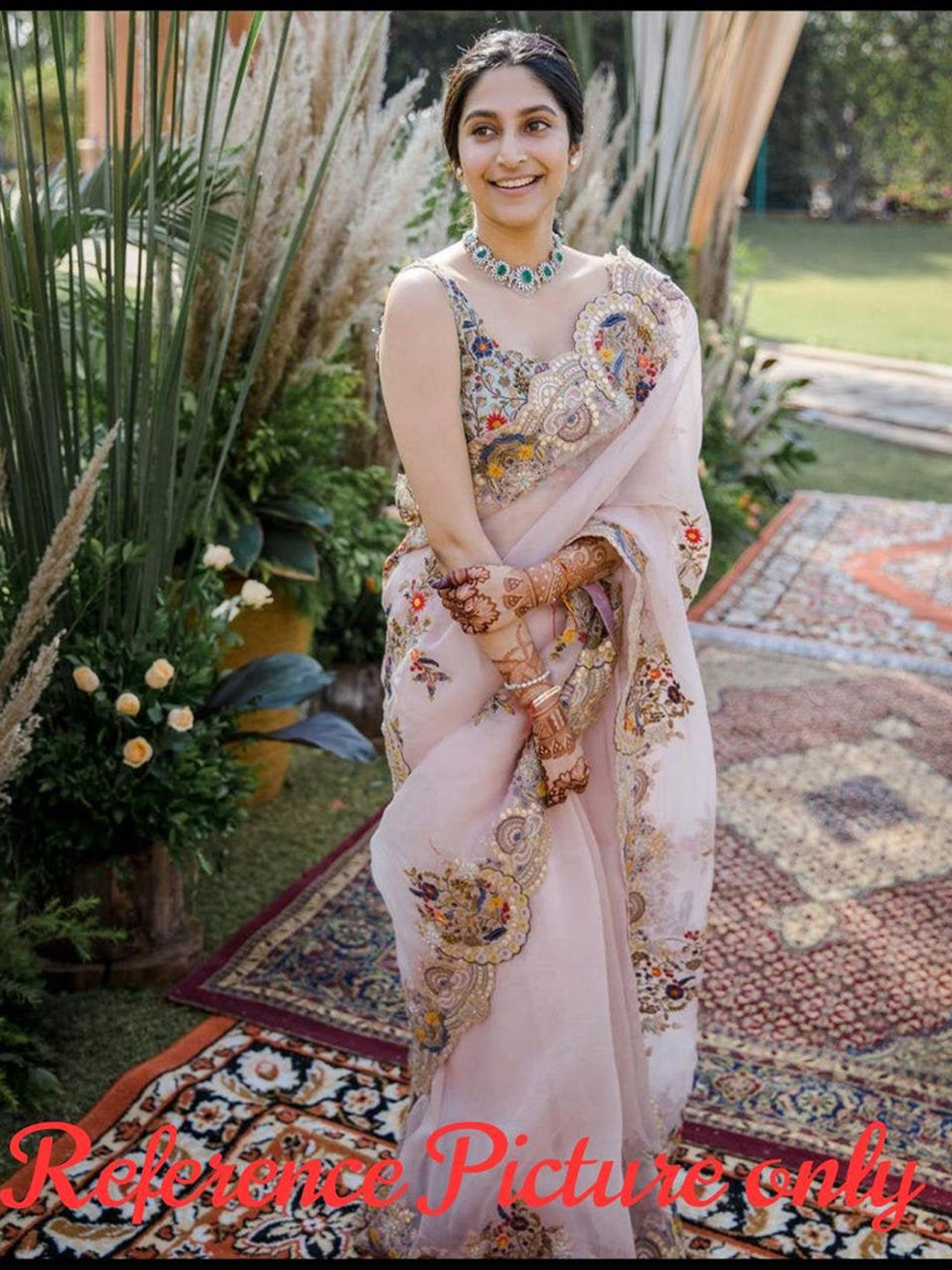 Traditional Saree, Pure n very soft organza high quality with all over viscos thread work
