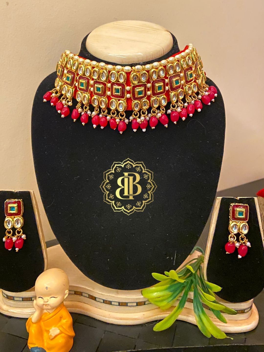 Rajwadi Kundan Aad Choker Set-30963