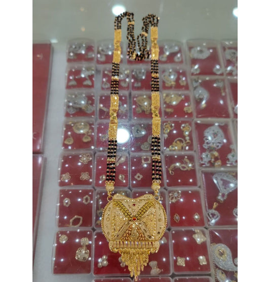 1 Gram Gold Plated Mangalsutra Set in 28 Inches-81247