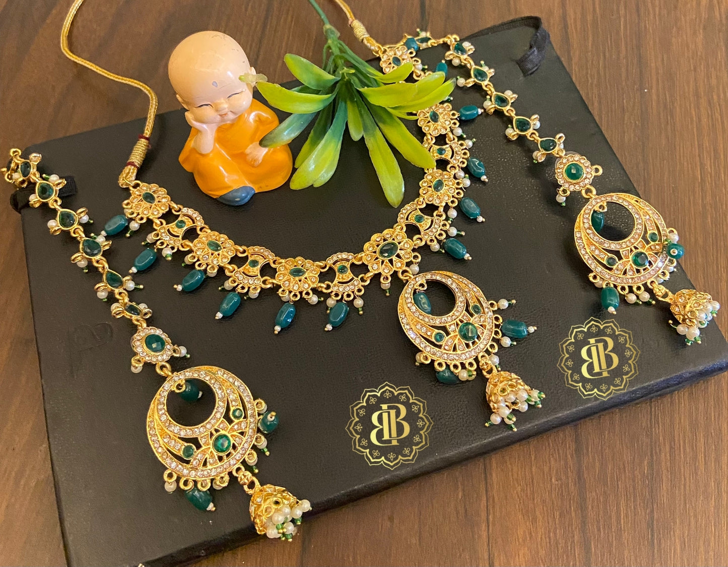 Gold Rajwadi Rajputi Jewellery Set-30986