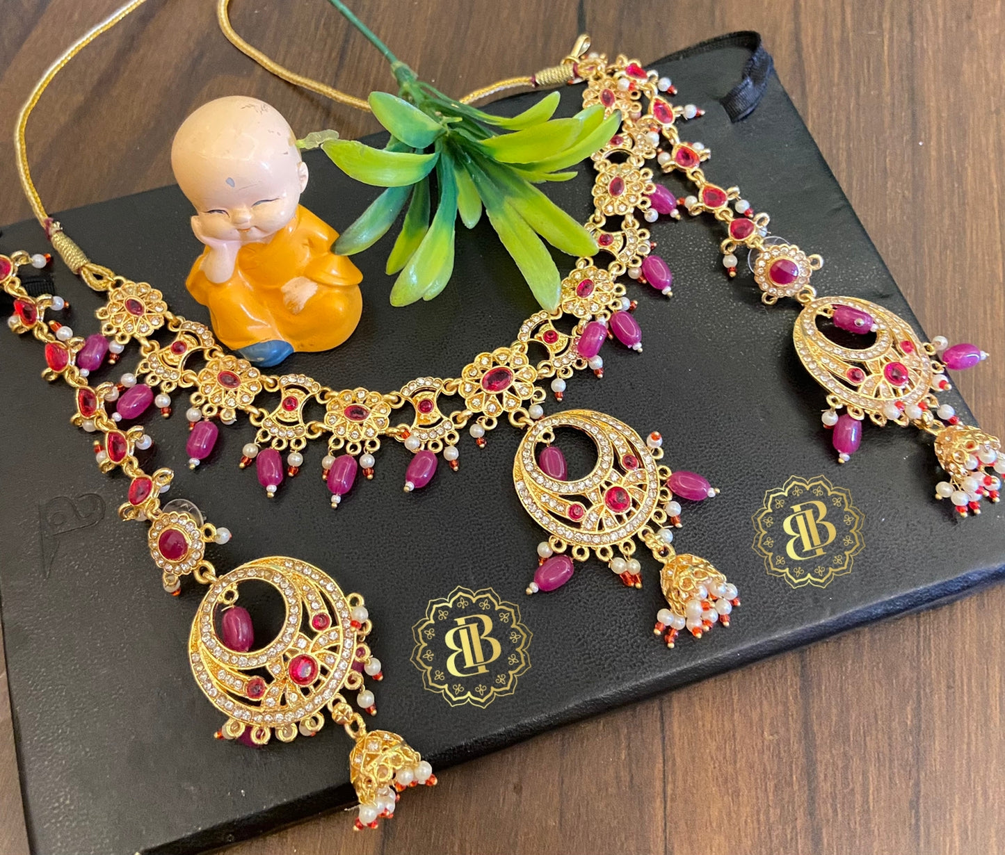 Gold Rajwadi Rajputi Jewellery Set-30987