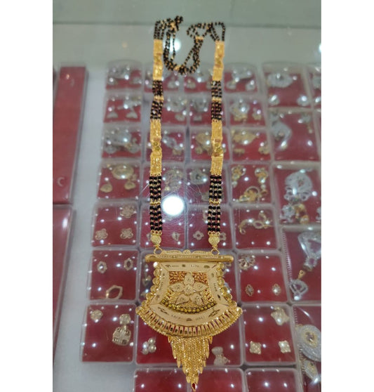 1 Gram Gold Plated Mangalsutra Set in 28 Inches-81249