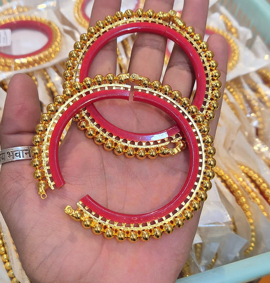 Marwadi Gold Openable Premium Quality Bangdi/Bangles  -91227