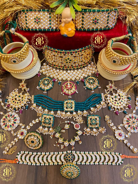 Rajwadi Rajputi Jewellery Combo Set-30969