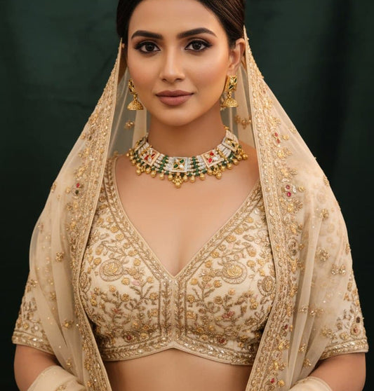 Necklace Brass High Gold Antique Combo Jewellery Set-20118