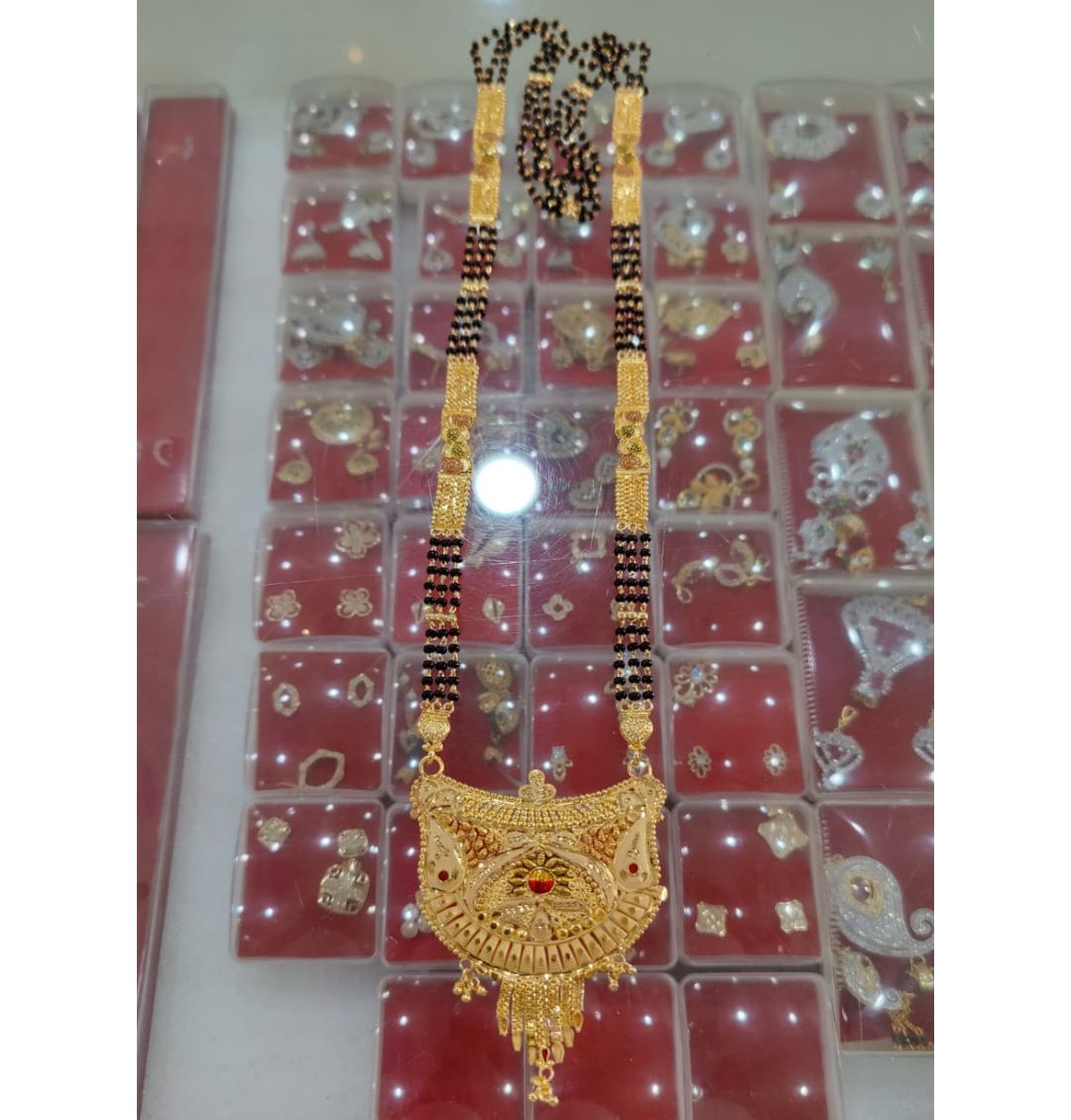 1 Gram Gold Plated Mangalsutra Set in 28 Inches-81238