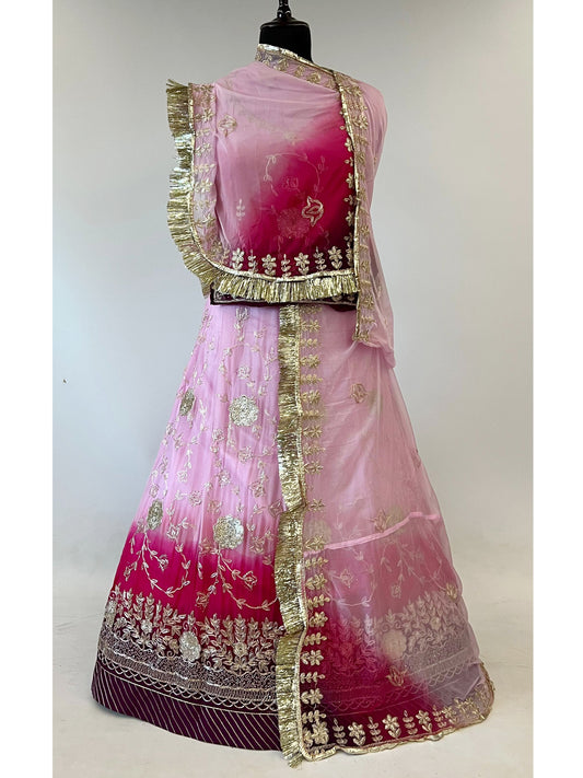 10 Kali Humrahi Pure Receiption Wedding Rajputi Poshak with Chanderi Work-91444 (Copy)