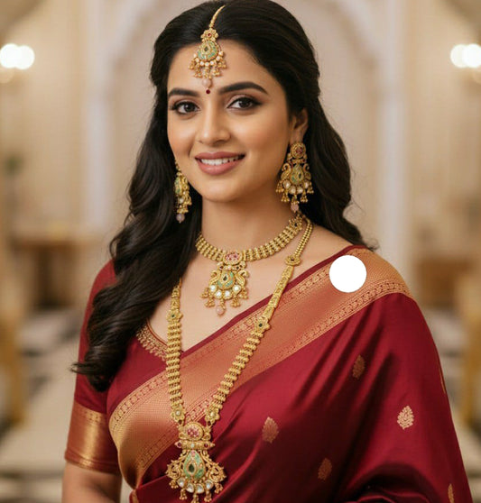 Necklace Brass High Gold Antique Combo Jewellery Set-20126