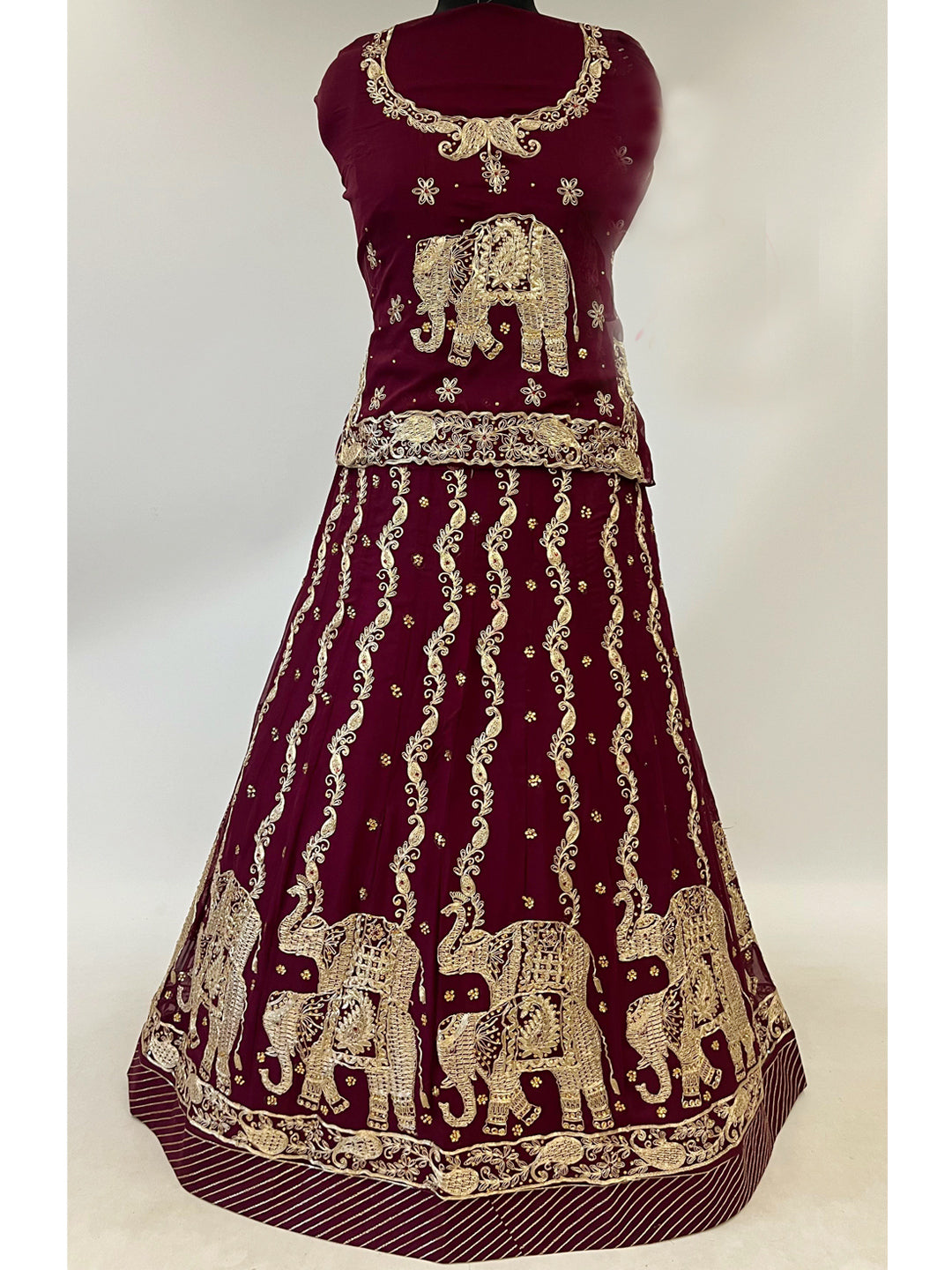 12 Kali Humarai pure Wedding Sangeet Premium quality Rajputi Poshak In Maroon Color-81633