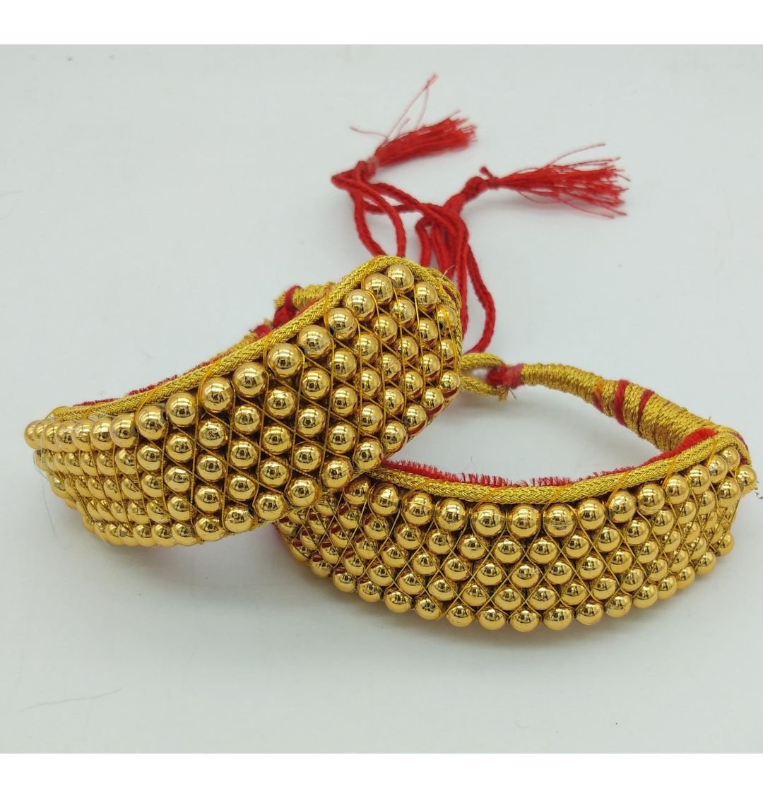 Attach Puchi Gold Traditional Puch/Puchi/Rajwadi Puchi-81113 – Saundaryam Fashions