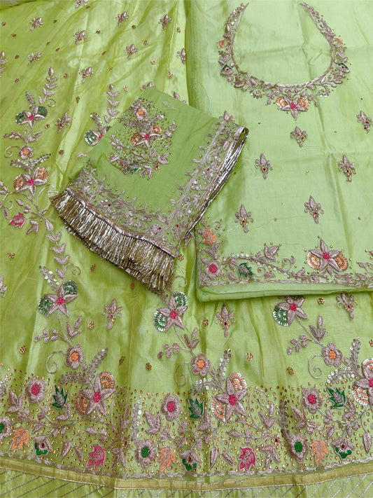 Humrahi Pure Zardoi look coding work Rajputi Poshak In Light Green Colour-81926