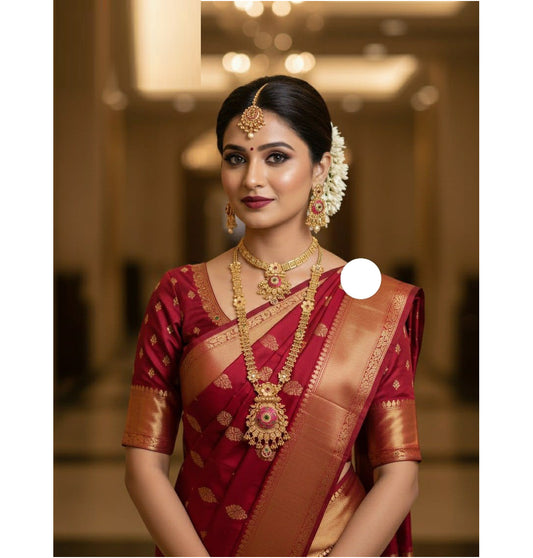 Necklace Brass High Gold Antique Combo Jewellery Set-20130